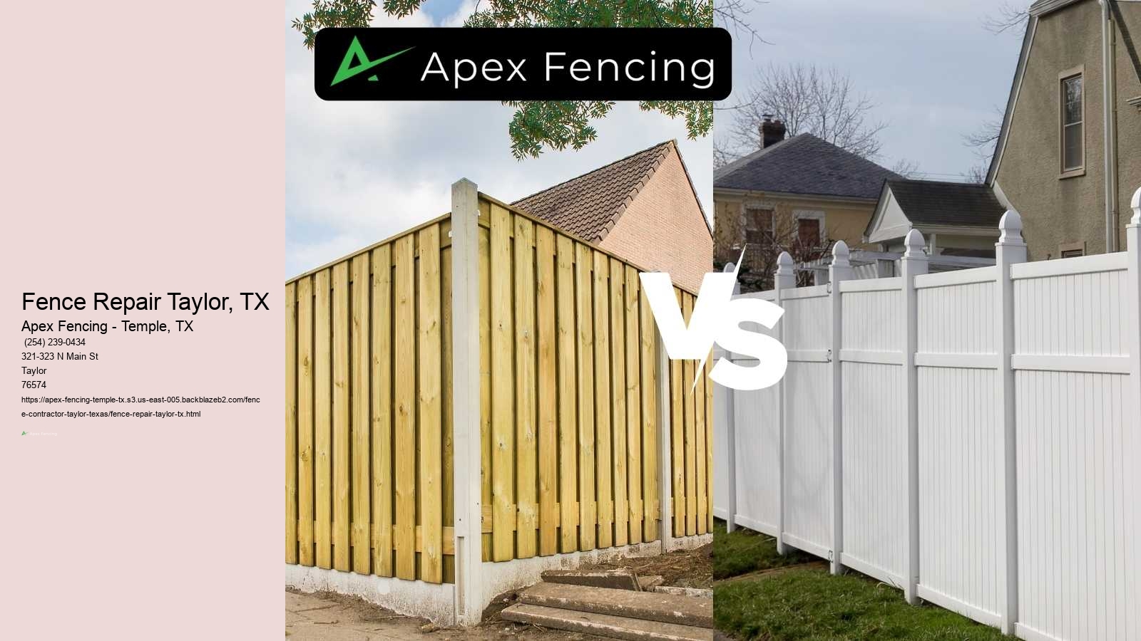 Fence Repair Taylor, TX